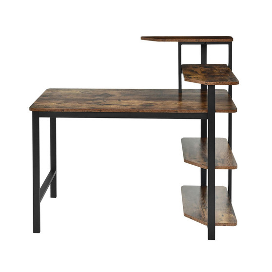 Computer Desk Writing Study Table With Storage Shelves Home Office