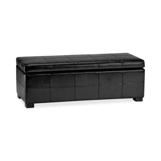 Aurora Faux Leather Storage Bench