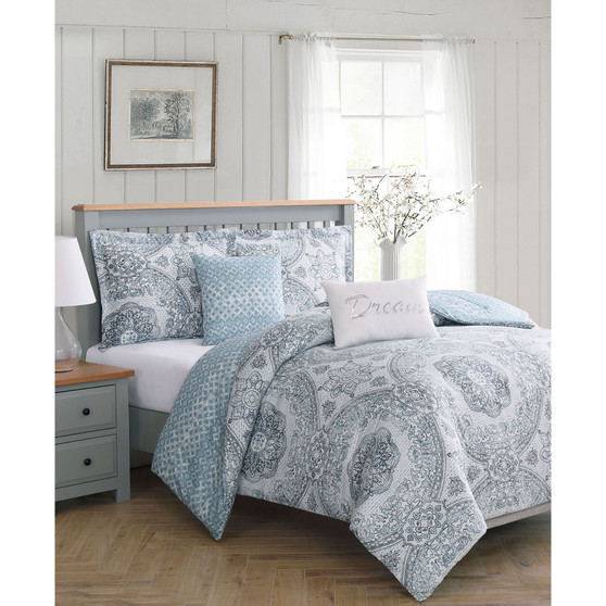 Boho Living Picadilly 4 Piece Reversible Comforter Set, Twin