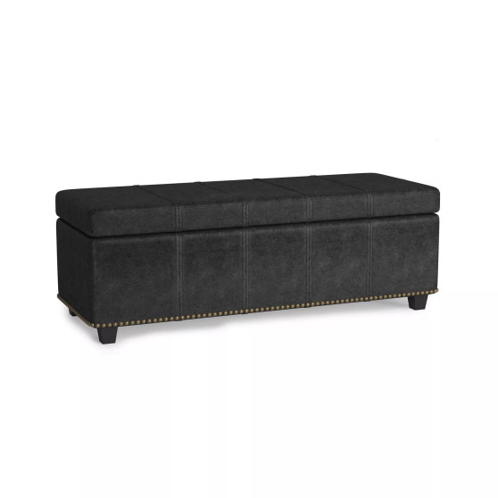 Kingsley Transitional Rectangle Large Storage Ottoman