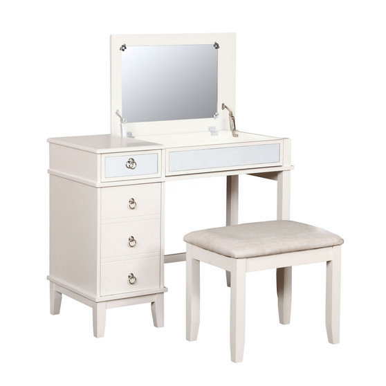 Eva Vanity Set with Bench and Mirror