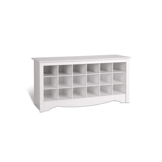 18 Pair Shoe Storage Cubby Bench