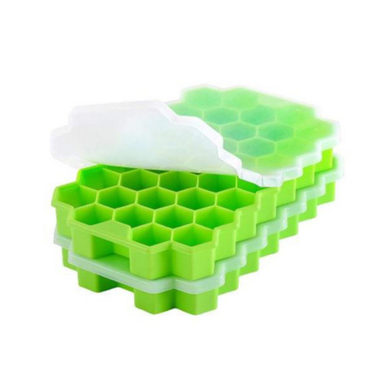Honeycomb Shaped Silicone Ice Cube Tray - 2 Pc.