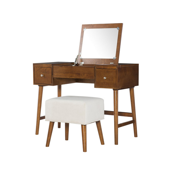 Viola Vanity Set with Bench and Mirror