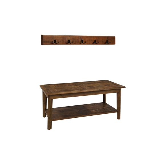 Revive Wall Coat Hook with Bench Set