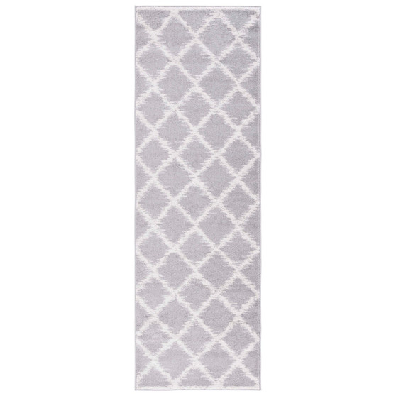 Adirondack Silver and Ivory 2'6" x 6' Runner Area Rug