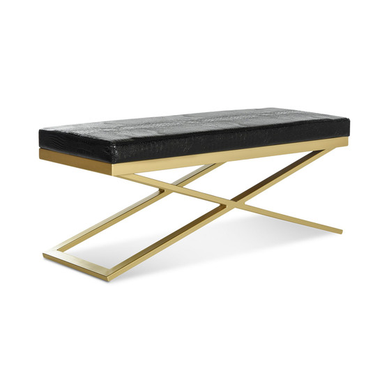 Hone Faux Leather Bench