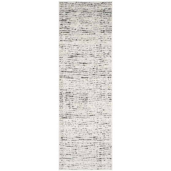 Adirondack Ivory and Silver 2'6" x 6' Runner Area Rug