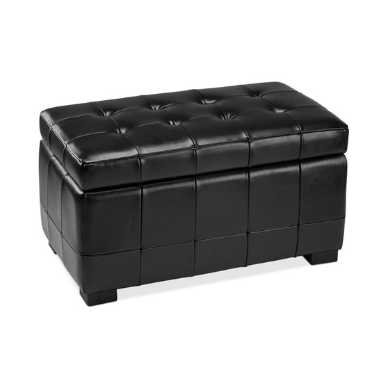Benson Leather Storage Ottoman