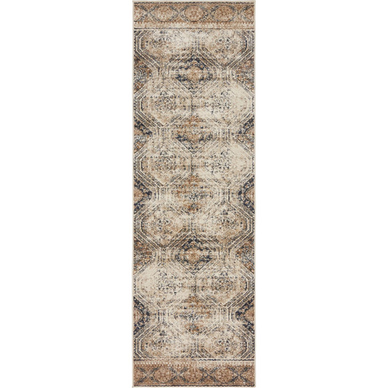 Odette Ode5 Navy Blue 2' 2" x 6' 7" Runner Area Rug