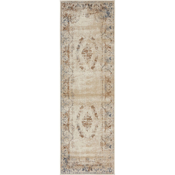 Odette Ode6 Beige 2' x 6' 7" Runner Area Rug