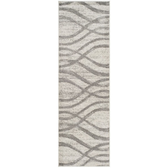 Adirondack Cream and Grey 2'6" x 6' Runner Area Rug