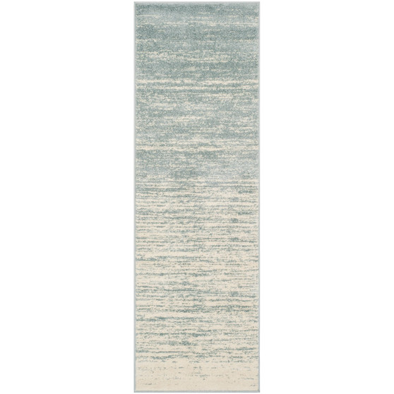 Adirondack Slate and Cream 2'6" x 6' Runner Area Rug