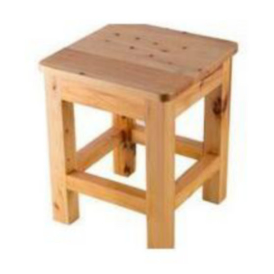 10"x10" Square Wooden Bench or Stool Multi-Purpose Accessory