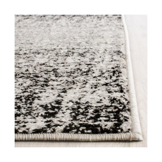 Adirondack Ivory and Black 2'6" x 6' Runner Area Rug