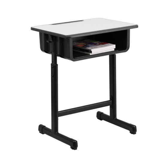 Student Desk With Top And Adjustable Height Pedestal Frame