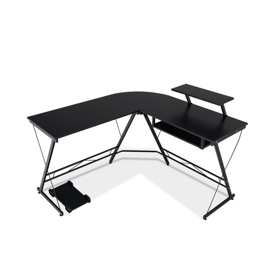 L Shaped Computer Desk Home Office Workstation Movable
