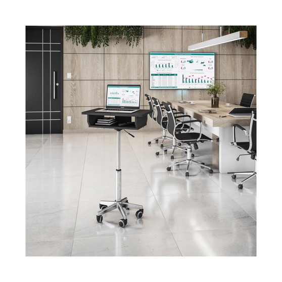 Folding Table Laptop Cart, Graphite
