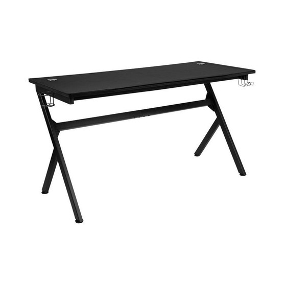 Duncan 55" x 24" Extra Large Gaming Desk with Headphone Hook and Cup Holder - Free Mouse Pad