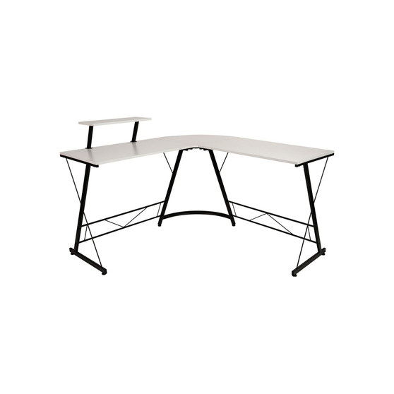 L-Shaped Desk 71.5" Computer Corner Desk, Home Office Corner Desk, Gaming Desk, Space Saving, Easy to Assemble, White/Black