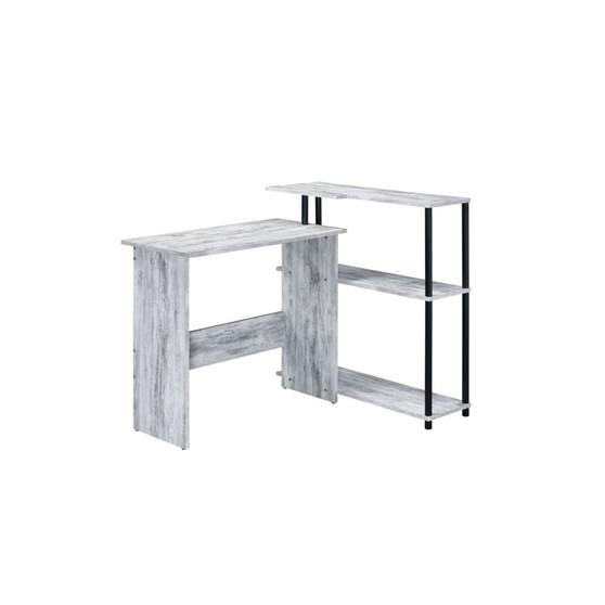 Ievi Writing Desk, White & Black Finish 92752