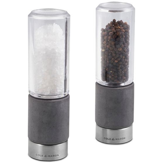 Regent Concrete Stemless Salt & Pepper Mill Gift Set