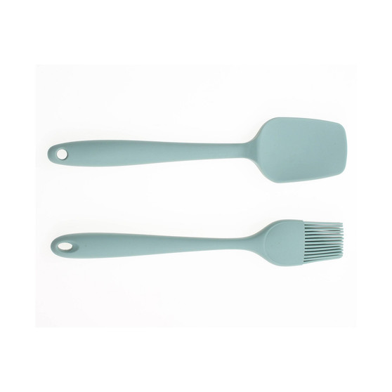 2 Piece Silicone Basting Brush and Spatula Set