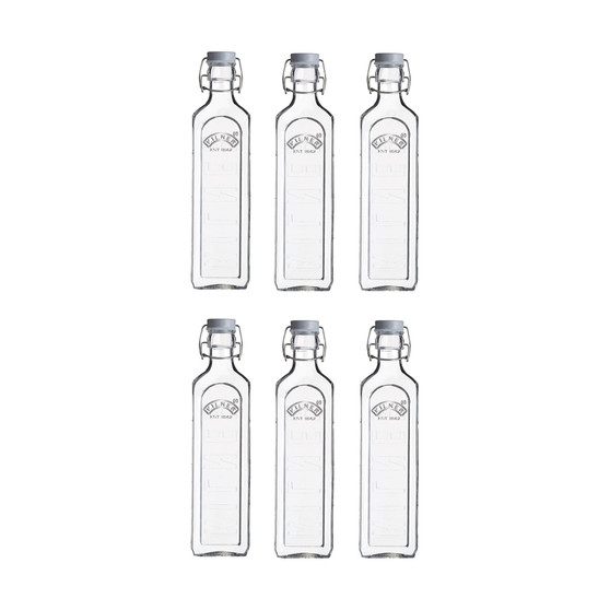 Clip Top Bottle 34 oz, Set of 6
