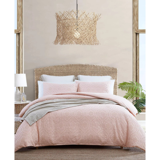 CLOSEOUT! Textured Waffle 3 Piece Comforter Set, King