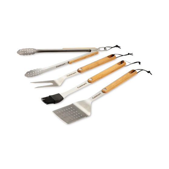 4-Pc. Ash Wood Grill Tool Set