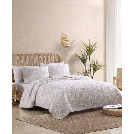 Tommy Bahama Palmday Cotton Reversible 2 Piece Quilt Set, Twin