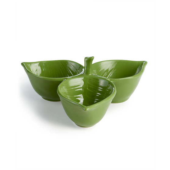 Harvest Figural Leaf 3-Pc. Connected Bowls, Created for Macy's