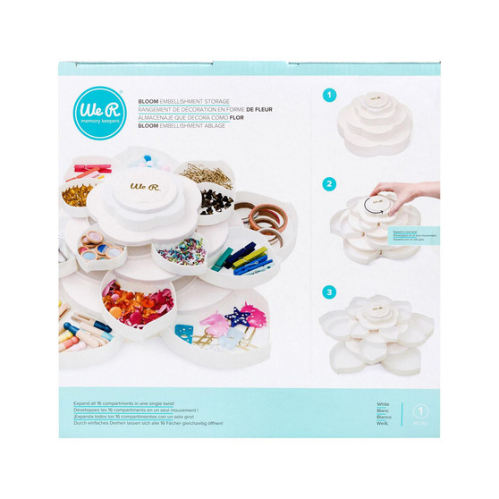 We R Bloom Embellishment Storage-White