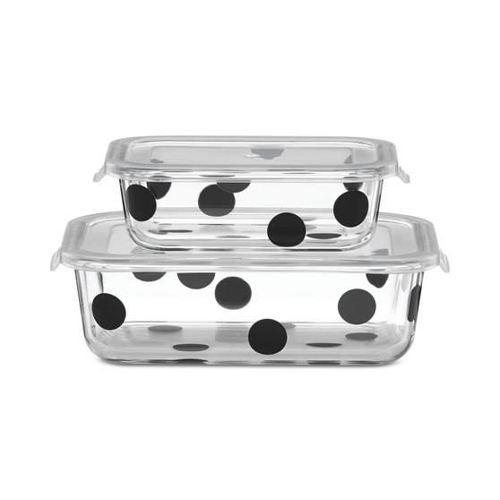 All In Good Taste Deco Dot 2-Container Storage Set