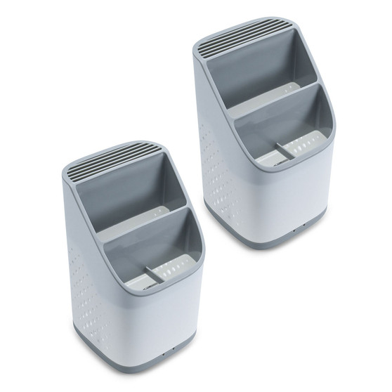 2 Pack Utensil Organizer and Drying Rack with Drip Tray