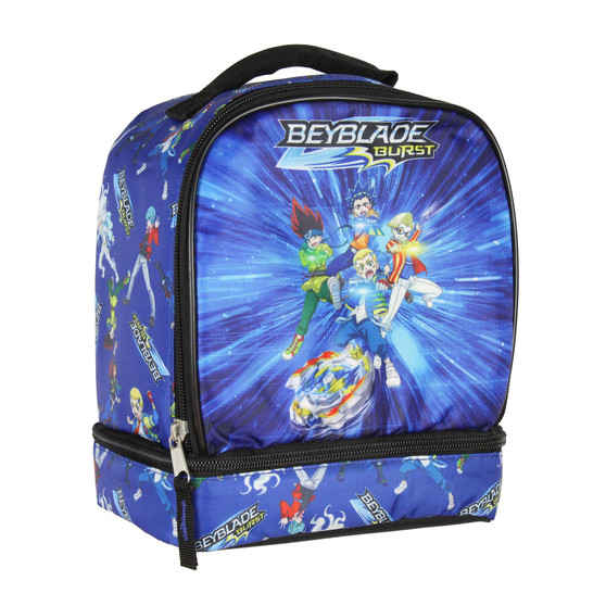 Burst Spinner Top Anime Characters Dual Compartment Insulated Lunch Box Bag Tote