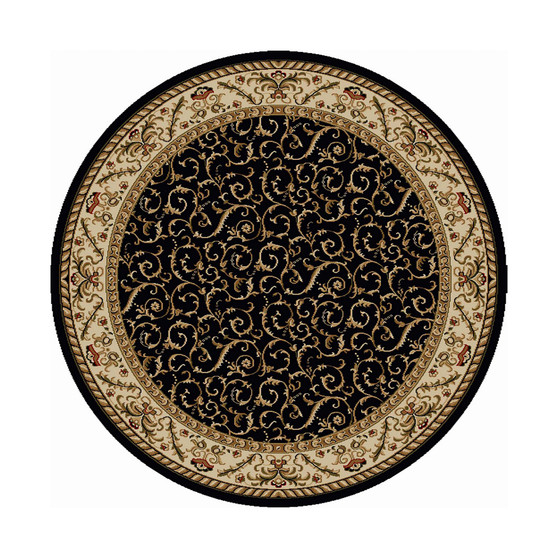 Pesaro 1599 5'3" x 5'3" Round Area Rug