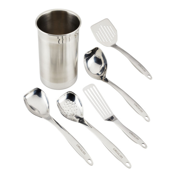 Tools Stainless Steel Kitchen Tools with Crock, Set of 6