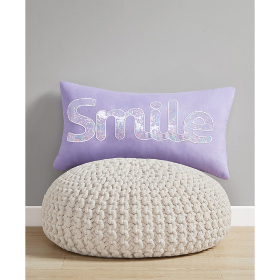 Smile Decorative Pillow, 12" x 22", Created for Macy's