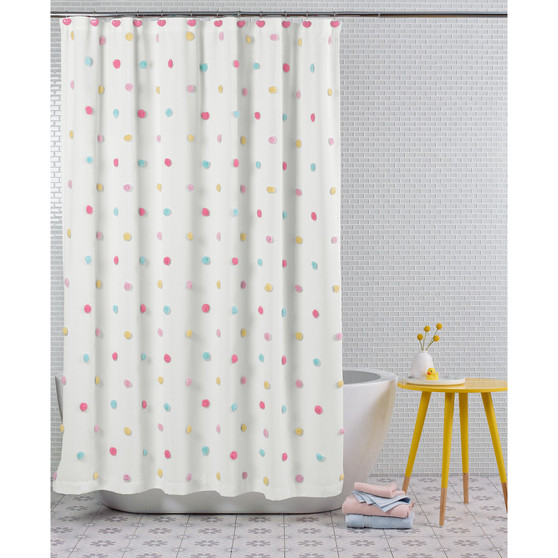 Tufted Dot Shower Curtain, 72" x 72", Created for Macy's