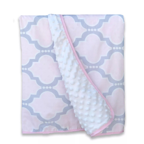 Reversible Chenille Dot Baby Blanket