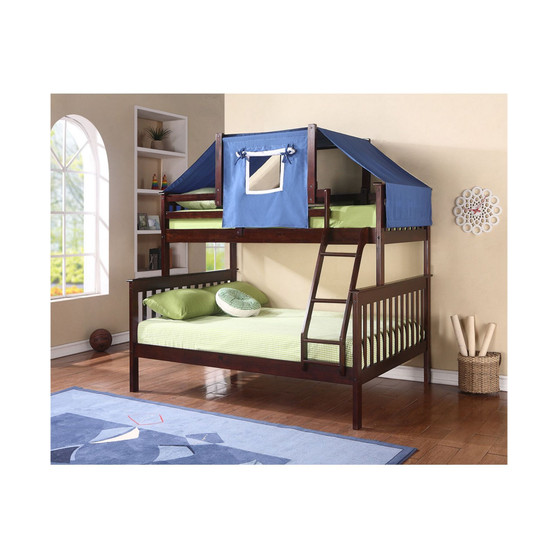 Twin Over Full Mission Bunk Bed with Bunk Bed Tent Kit