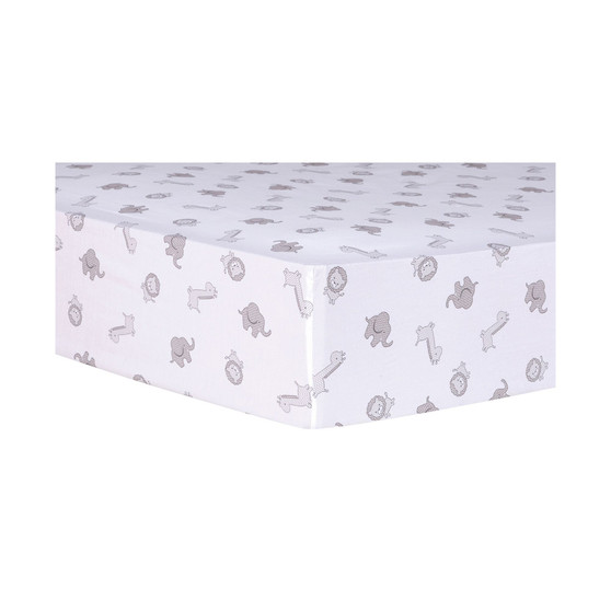 Chevron Safari Cotton Crib Sheet