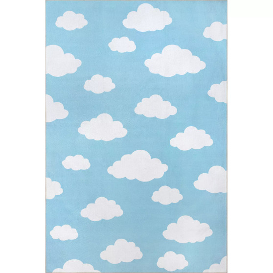 Aurora Lilia Washable Kids Cloud 3' x 5' Area Rug
