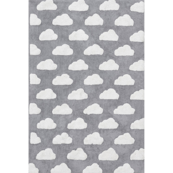 Discovery Raised Cloud Kids Washable 4' x 6' Area Rug