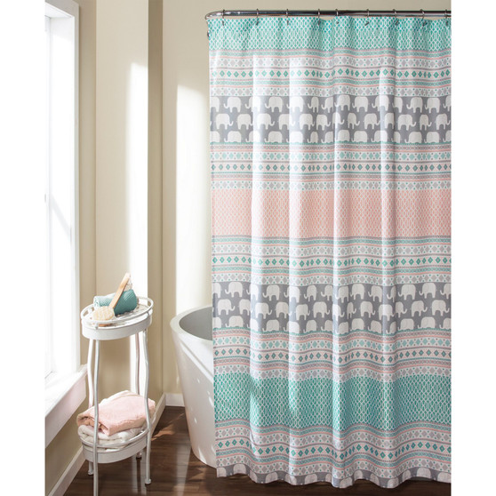 Elephant Stripe 72" x 72" Shower Curtain