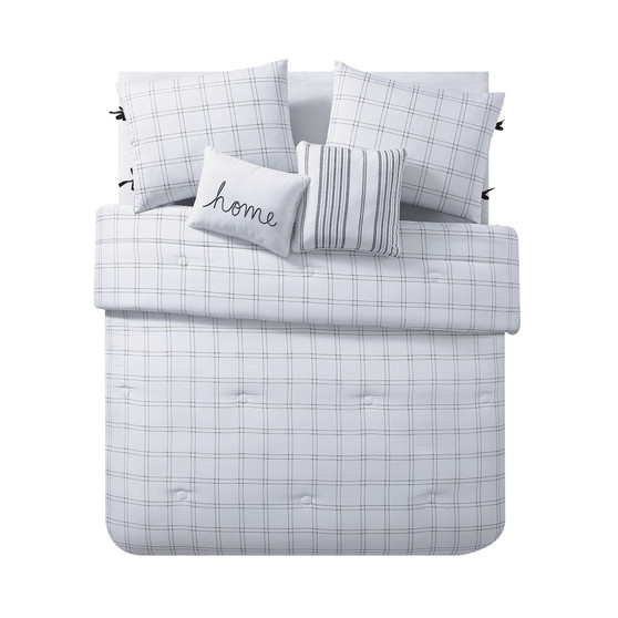 Farmhouse Reversible Stripe Comforter Set, King