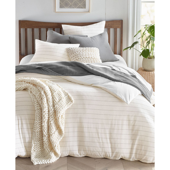 Sedona Stripe Cotton Hemp 2-Pc. Duvet Cover Set, Twin, Created for Macy's