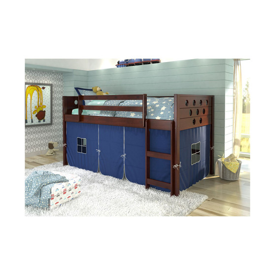 Twin Circles Low Loft Bed with Tent