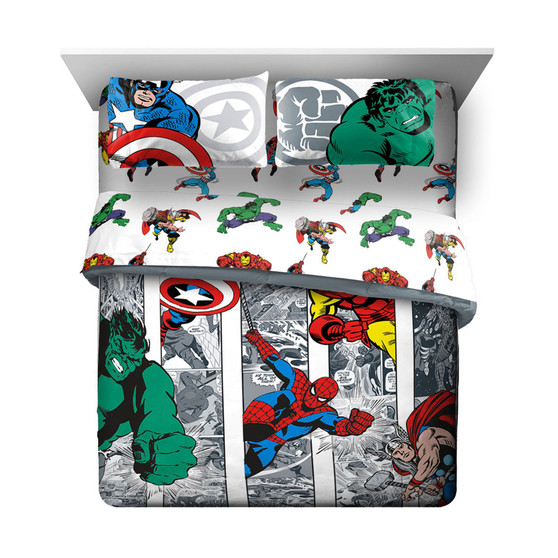 Comic Cool Queen Bed Set, 5 Pieces